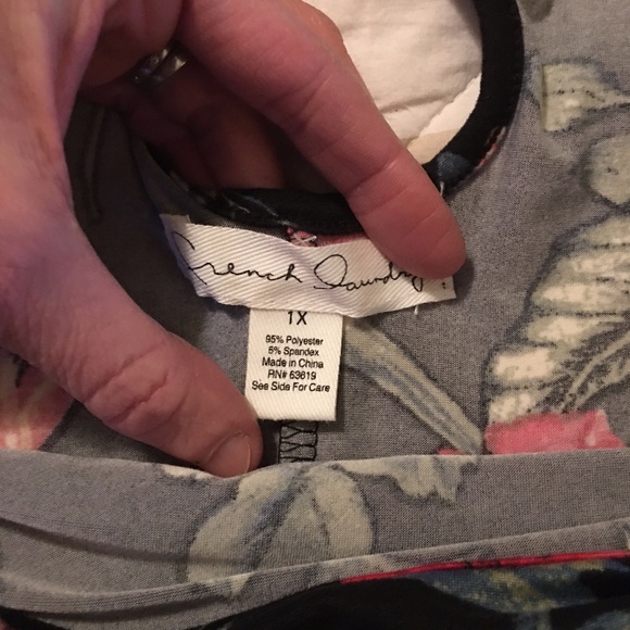 French Laundry Black Floral Dress size 1X - Picture 7 of 9